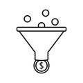 Funnel flat vector icon which can easily modify or edit Royalty Free Stock Photo