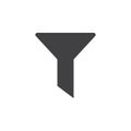 funnel icon , filter solid logo illustration, pictogram is