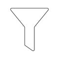 Funnel icon. Filtering symbol in thin lines. Filter vector figure