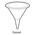 Funnel icon outline Royalty Free Stock Photo