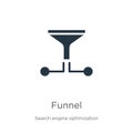 Funnel icon vector. Trendy flat funnel icon from search engine optimization collection isolated on white background. Vector