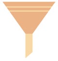 Funnel Isolated Vector Icon editable Royalty Free Stock Photo