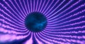 Funnel of purple energy particles in the form of a tunnel glowing bright abstract Royalty Free Stock Photo