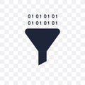 Funneling Data transparent icon. Funneling Data symbol design fr