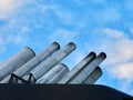 Funnels ship closeup