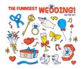 THE FUNNIEST WEDDING VECTOR SET