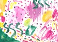 Funny abstract watercolor background. Multicolored.