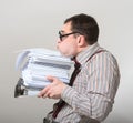 Funny accountant Royalty Free Stock Photo