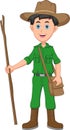 funny adventure boy cartoon Royalty Free Stock Photo