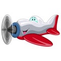 Aeroplane funny cartoon vector illustration