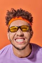 funny african american fella in eyeglasses Royalty Free Stock Photo