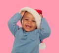 Funny african baby with Christmas cap