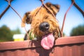 Funny Airedale Terrier Royalty Free Stock Photo