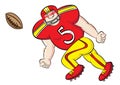 Funny american football sport character