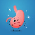 funny anatomical stomach character cute human internal organ mascot anatomy healthcare medical concept