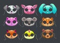 Funny animal masks.