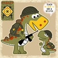 Funny animals troops cartoon vector