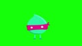 Funny animation gif character on isolated background. Flask cartoon character.