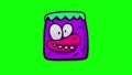 Funny animation gif character on isolated background. Flask cartoon character.