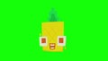 Funny animation gif character on isolated background. Happy pineapple.