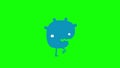 Funny animation gif character on isolated background. Monster man.