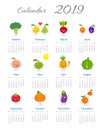 Funny annual calendar 2019