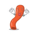 Funny appendix cartoon design with tongue out face