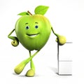 Funny apple character