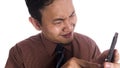 Funny Asian Man Close Up Face Expression Royalty Free Stock Photo