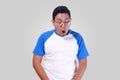 Funny Asian Man Crying Royalty Free Stock Photo