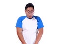 Funny Asian Man Crying Royalty Free Stock Photo