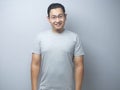 Funny Asian Man Smiling Royalty Free Stock Photo