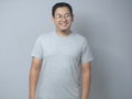 Funny Asian Man Smiling Royalty Free Stock Photo