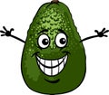 Funny avocado fruit cartoon illustration Royalty Free Stock Photo