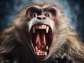 Ai Generated illustration Wildlife Concept of Funny baboon monkey Royalty Free Stock Photo