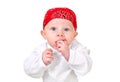 Funny Baby Boy in Headscarf Royalty Free Stock Photo