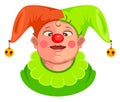 Funny baby clown head