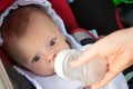 Funny baby drinking water Royalty Free Stock Photo