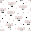 Children seamless pattern with mouse Royalty Free Stock Photo