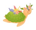 Funny Baby Sea Turtle Vector Illustration Cartoon Character