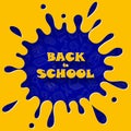 Funny Back to school abstract background in cut paper style.