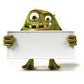 Funny bacteria toon character Royalty Free Stock Photo