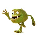 Funny bacteria toon character Royalty Free Stock Photo