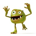 Funny bacteria toon character Royalty Free Stock Photo