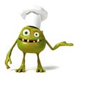 Funny bacteria toon character Royalty Free Stock Photo