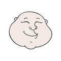 Funny bald man draw Royalty Free Stock Photo