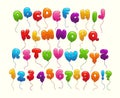 Funny balloon alphabet.