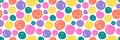 Funny Balls seamless Pattern. Abstract Colorful background with Circles, twisted Spots. Vector illustration