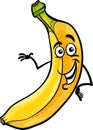 Funny banana fruit cartoon illustration