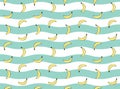 Funny banana pattern with stripes seamless